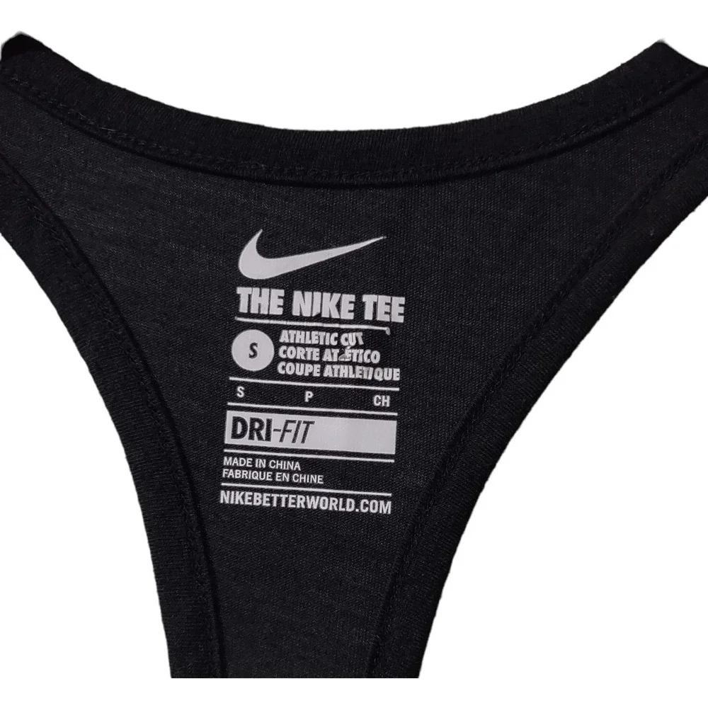 Nike The Nike Tee Dri-Fit‎ Women's Small Run Fearless Activewear Tank Black Logo